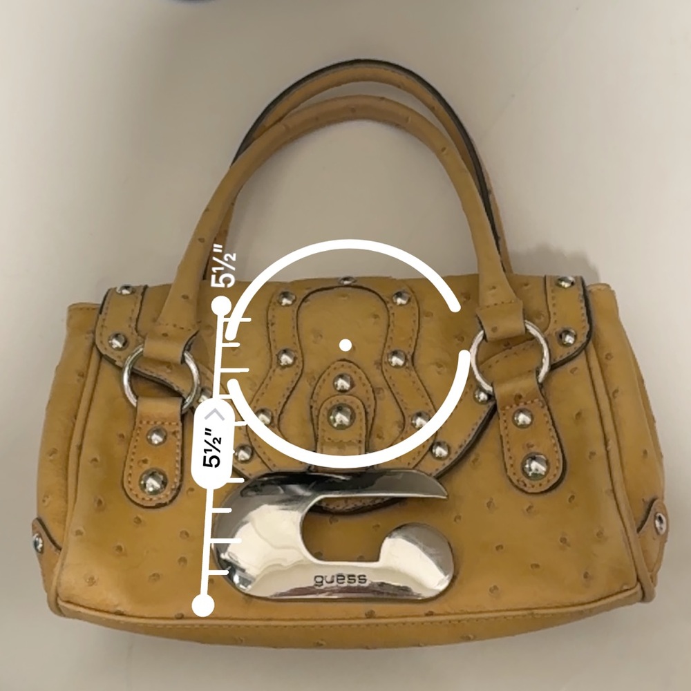 Vintage 2000’s Guess Ostrich Leather Mini Bag - Picture 9 of 10